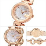 Gucci Guccisima Quartz Mother of Pearl White Dial Rose Gold Steel Strap Watch for Women - YA134512 Authentic Buy Shop Now