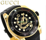 Gucci Dive Quartz Black Dial Black Rubber Strap Watch For Men - YA136219 Authentic Buy Shop Now