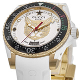 Gucci Dive Quartz White Dial White Rubber Strap Unisex Watch - YA136322 Authentic Buy Shop Now