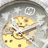 Gucci Dive Automatic Transparent Dial White Rubber Strap Watch For Men - YA136343 Authentic Buy Shop Now