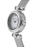 Gucci Diamantissima Diamonds Mother of Pearl Dial Silver Mesh Bracelet Watch for Women - YA141512 Authentic Buy Shop Now