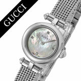 Gucci Diamantissima Diamonds Mother of Pearl Dial Silver Mesh Bracelet Watch for Women - YA141512 Authentic Buy Shop Now