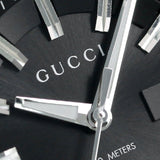 Gucci GG2570 Quartz Black Dial Silver Steel Strap Watch For Men - YA142401 Authentic Buy Shop Now