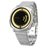 Gucci Grip Chronograph Disney Black Dial Silver Steel Strap Watch For Men - YA157307 Authentic Buy Shop Now
