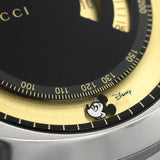 Gucci Grip Chronograph Disney Black Dial Silver Steel Strap Watch For Men - YA157307 Authentic Buy Shop Now