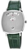 Gucci Grip Quartz Silver Dial Green Leather Strap Watch For Women - YA157404 Authentic Buy Shop Now
