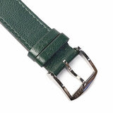 Gucci Grip Silver Dial Green Leather Strap Unisex Watch - YA157412 Authentic Buy Shop Now