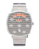 Gucci Grip Quartz Silver Dial Silver Steel Strap Watch For Women - YA157438 Authentic Buy Shop Now