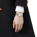 Gucci 25H Quartz Silver Dial Silver Steel Strap Watch For Women - YA163402 Authentic Buy Shop Now