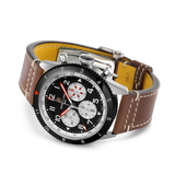 Breitling Super Avi B04 Chronograph GMT 46 Mosquito Black Dial Brown Leather Strap Watch for Men - YB04451A1B1X1 Authentic Buy Shop Now