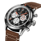 Breitling Super Avi B04 Chronograph GMT 46 Mosquito Black Dial Brown Leather Strap Watch for Men - YB04451A1B1X1 Authentic Buy Shop Now