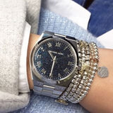 Michael Kors Channing Midnight Blue Dial Silver Steel Strap Watch for Women - MK6113 Authentic Buy Shop Now
