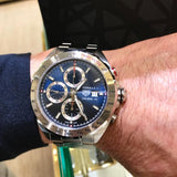 Tag Heuer Formula 1 Automatic Chronograph Blue Dial Silver Strap Watch for Men - CAZ2015.BA0876 Authentic Buy Shop Now