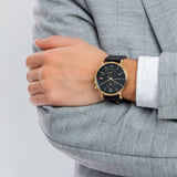 Tommy Hilfiger Daniel Black Dial Black Leather Strap Watch for Men - 1710417 Authentic Buy Shop Now