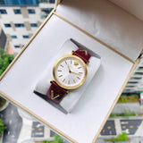 Versace V-Twist Silver Dial Red Leather Strap Watch for for Women - VELS00519 Authentic Buy Shop Now