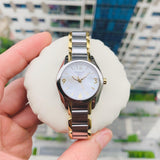 Tissot T Wave Mother of Pearl Dial Two Tone Steel Strap Watch for Women - T023.210.22.117.00 Authentic Buy Shop Now