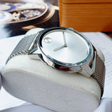 Movado Bold Silver Dial Silver Mesh Bracelet Watch For Men - 3600260 Authentic Buy Shop Now