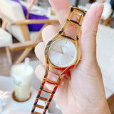 Calvin Klein Class White Dial Gold Steel Strap Watch for Women - K6R23526 Authentic Buy Shop Now