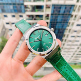 Salvatore Ferragamo F-80 Classic Green Dial Green Leather Strap Watch for Men - SFDT00119 Authentic Buy Shop Now
