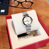 Gucci Diamantissima Quartz Diamonds Mother of Pearl Dial Silver Mesh Bracelet Watch for Women - YA141504 Authentic Buy Shop Now