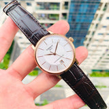 Tissot Carson Premium Powermatic 80 White Dial Brown Leather Strap Watch For Men - T122.407.36.031.00 Authentic Buy Shop Now