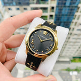 Versace Audrey Quartz Black Dial Black Leather Strap Watch for Women - VELR00319 Authentic Buy Shop Now