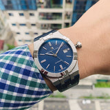 Maurice Lacroix Aikon Automatic Blue Dial Blue Leather Strap Watch For Men - AI6008-ss001-430-1 Authentic Buy Shop Now