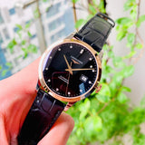Longines Record Black Dial Black Leather Strap Watch for Men - L2.821.5.57.2 Authentic Buy Shop Now