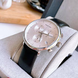 Calvin Klein High Noon Chronograph White Dial Black Leather Strap Watch for Men - K8M271C6 Authentic Buy Shop Now