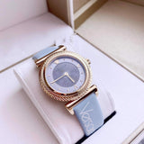 Versace V-Motif Grey Dial Blue Leather Strap Watch for Women - VERE00318 Authentic Buy Shop Now