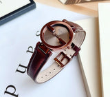 Gucci Interlocking Iconic Brown Dial Brown Leather Strap Watch For Women - YA133207 Authentic Buy Shop Now
