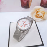 Calvin Klein Minimal White Dial Silver Mesh Bracelet Watch for Women - K3M52152 Authentic Buy Shop Now