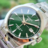 Tissot Gentleman Powermatic 80 Silicium Green Dial Silver Steel Strap Watch For Men - T127.407.11.091.01 Authentic Buy Shop Now