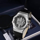 Maserati Potenza Automatic Black Dial Black Leather Strap Watch For Men - R8821108001 Authentic Buy Shop Now