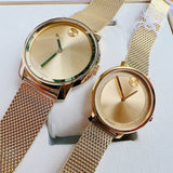 Movado Bold Gold Dial Gold Mesh Bracelet Watch For Men - 3600373 Authentic Buy Shop Now