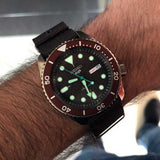 Seiko 5 Sport Automatic Brown Dial Brown Nylon Strap Watch For Men - SRPD85K1 Authentic Buy Shop Now