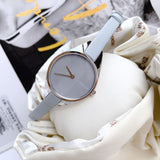 Calvin Klein Rebel Grey Dial Grey Leather Strap Watch for Women - K8P231Q4 Authentic Buy Shop Now