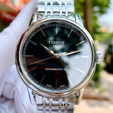 Tissot Classic Carson Powermatic 80 Black Dial Silver Steel Strap Watch For Men - T085.407.11.051.00 Authentic Buy Shop Now