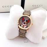 Gucci G Timeless Brown Dial Brown Leather Strap Watch For Women - YA1264056 Authentic Buy Shop Now