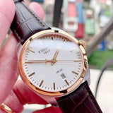 Tissot T Classic PR 100 Quartz White Dial Brown Leather Strap Watch for Men - T101.410.26.031.00 Authentic Buy Shop Now