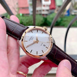 Tissot T Classic PR 100 Quartz White Dial Brown Leather Strap Watch for Men - T101.410.26.031.00 Authentic Buy Shop Now