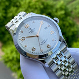 Tudor 1926 Automatic Diamonds Silver Dial Silver Steel Strap Watch for Men - M91650-0003 Authentic Buy Shop Now