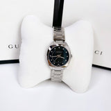 Gucci GG2570 Diamonds Black Dial Silver Steel Strap Watch For Women - YA142404 Authentic Buy Shop Now