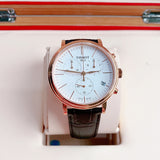 Tissot Carson Premium Chronograph White Dial Brown Leather Strap Watch For Men - T122.417.36.011.00 Authentic Buy Shop Now