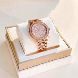 Bulova Crystal Silver Dial Rose Gold Steel Strap Watch for Women - 97N101 Authentic Buy Shop Now