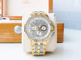 Bulova Crystal Collection Octova White Dial Gold Steel Strap Watch for Men - 98C126 Authentic Buy Shop Now