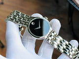 Movado Classic Quartz Black Dial Silver Steel Strap Watch for Men - 0606337 Authentic Buy Shop Now