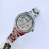 Fossil Rye Automatic Skeleton Silver Dial Silver Steel Strap Watch for Women - BQ3753 Authentic Buy Shop Now
