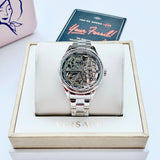 Fossil Rye Automatic Skeleton Silver Dial Silver Steel Strap Watch for Women - BQ3753 Authentic Buy Shop Now