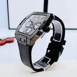 Guess Phoenix Multifunction Silver Dial Black Silicone Strap Watch For Men - GW0048G1 Authentic Buy Shop Now